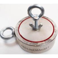 RED LINE MAGNET 1600kg 2F800(double sided) Search neodymium magnet with breaking force 800kg -860kg metalo detektorius 2F800