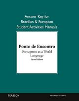 Brazilian and European Student Activities Manual Answer Key for Ponto de Encontro: Portuguese as a World Language