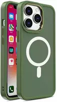 Hurtel Magnetic Color Matte Apple iPhone 15 Plus - dėklas telefonui žalios spalvos