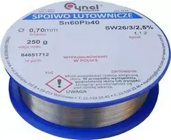 Mojeledy alavas 1,00 mm 100 g SW26/3/2,5 % lydmetalis (Sn60Pb40)