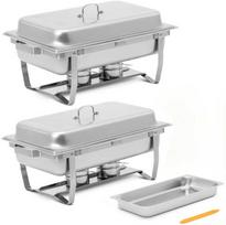 Royal Catering Buffet bain-marie maisto šildytuvas pastai GN 1/1 7,5 l PLIENAS - rinkinyje 2 vnt.