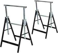 DURHAND pjūklo arklys reguliuojamo aukščio, sulankstomas, metalinis, juodas, 68x56x80-130 cm, iki 200 kg keliamoji galia