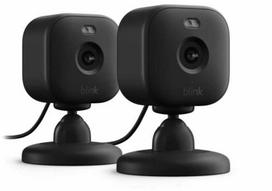 Amazon Blink - „Mini 2“ išmanioji vidaus apsaugos kamera, 2 vnt., juodos spalvos rinkinys