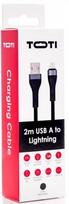 Laidas Toti, Lightning/USB Type A, 200 cm, juoda sp.