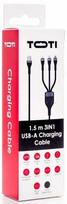 Laidas Toti, USB Type C/Lightning/Micro USB-B, 150 cm, juoda sp.