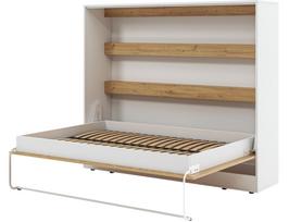 Lova pusantros vietos Devesto Horizontal, 140 x 200 cm, balta sp./artisan oak sp., be čiužinio, su grotelėmis