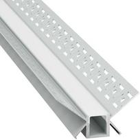 Įleidžiamas / įleidžiamas kampinis anoduotas aliuminio profilis su matiniu stiklu LED juostelei gipso kartono plokštėms, 3m x 50mm x 25,3mm