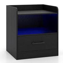 Naktinis staliukas su stalčiu ir LED apšvietimu Naktinė spintelė