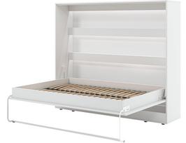 Lova pusantros vietos Devesto Horizontal LED, 140 x 200 cm, balta sp., be čiužinio, su grotelėmis