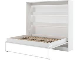 Lova dvigulė Devesto Horizontal LED, 160 x 200 cm, balta sp., be čiužinio, su grotelėmis