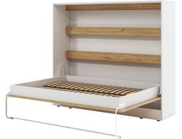 Lova pusantros vietos Devesto Horizontal, 140 x 200 cm, balta sp./artisan oak sp., be čiužinio, su grotelėmis