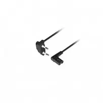 EURO power cable (radio) CEE 7/16 to IEC 320 C7 1.8 m angled VDE juodas Lanberg
