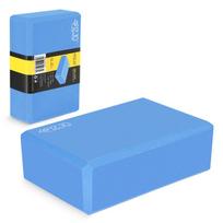 Jogos blokas 4FIZJO, 23 x 15 cm, yoga block, mėlynas, tempimo ir balansavimo blokelis, treniruotėms, pratimams