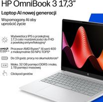 HP OmniBook 3 - Ryzen AI 7 445 | 17,3" FHD | 16GB | 512GB | W11P | Silver | D9MA1EA | 821844691588