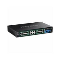 Switch TRENDnet TRENDnet TI-RP262, 26 prievadų, pramoninis Gigabit PoE+ jungiklis montavimui į spintą rack | 21.22.1571 | 710931162660