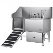 Šunų maudymo vonia Vevor K2E01005, 155x79x147 cm, sidabrinės spalvos