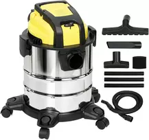 Koduva Drėgno ir sauso valymo siurblys su ratukais, 1200 W, 20 l, sidabrinės, juodos ir geltonos spalvos