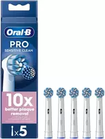 Dantų šepetėlis „Oral B Pro Jautrus Clean“ dantų šepetėlio galvutės – baltos – 5 vnt.
