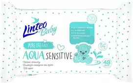 Linteo Baby AQUA SENSITIVE drėgnos kūdikių servetėlės, 48 vnt.