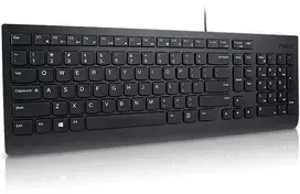 Klaviatūra Lenovo Essential, Full-size (100%), su laidu, USB, Juodas