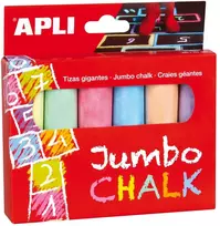 APLI Kids milžiniškos kreidos, 6 vnt. (spalvotos)