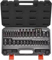 Torx ir išorinių Torx galvučių komplektas 31 vnt. T8-T70 E4-E24 su adapteriu