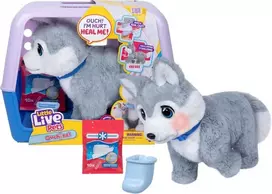 Moose Little Live Pets Ouchies Husky 26680 interaktyvus šuniukas gydytojo žaidimui