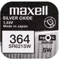 Baterija - Maxell 364 SR621SW Laikrodžio Baterija, 1 vnt.