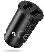 Automobilio Įkroviklis - everActive CC-25 12W Dual USB-A Ports 5V/2.4A, Juoda