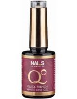 Nails Cosmetic baltas gelinis lakas prancūziškam manikiūru Quick French White Line, 15ml