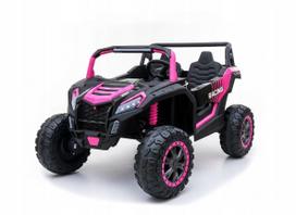 Vaikiškas elektromobilis BUGGY, rožinis, 4x200W, 24V, 14Ah, dviejų akumuliatorių