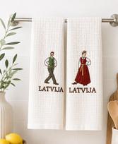 Textile Idea virtuvinių rankšluosčių rinkinys Waffle Latvija