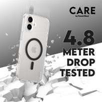 Dėklas CARE iPhone 16 Plus Skaidrus su juodu MagSafe
