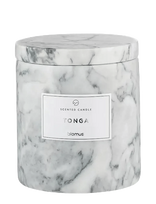 Blomus - Scented Travertine Candle - 9 Cm, Ø 8 Cm - Frabli - Sharkskin - Kvapni žvakė - Pilka