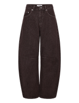 Topshop - Tsbarrel Hr Denim Jeans Brown Noos - Platūs džinsai - Ruda