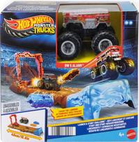 Automobilių trasa Mattel Hot Wheels Monster Trucks Launch & Stunt Challenge JML04, įvairių spalvų