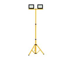 Aigostar - LED prožektorius su stovu 2xLED/30W/230V 6500K IP65 oranžinė/juoda