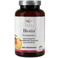 Guminukai su biotinu NEW NORDIC BIOTIN GUMMIES, 60 vnt. (Dabar -50%)