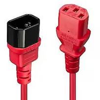 Lindy CABLE POWER IEC EXTENSION 1M/RED 30477