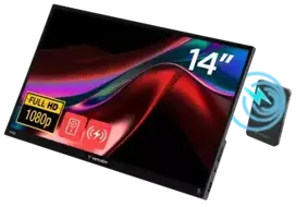 Verbatim 14" Portable Touchscreen Monitor, Light Series, 1080P, 5000mAh