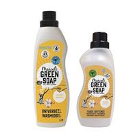 Marcel’s Green Soap Vanilla & Cotton rinkinys – ekologiškas skalbiklis 1 l + audinių minkštiklis 750 ml