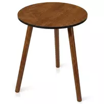 Kavos staliukas apvalus, rudas, 40 × 40 × 41 cm