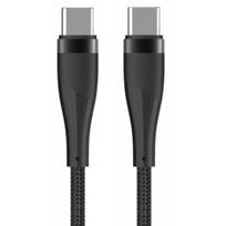 maXlife „MXUC-08“ kabelis USB-C - USB-C 1 m 100W, juodas nailonas