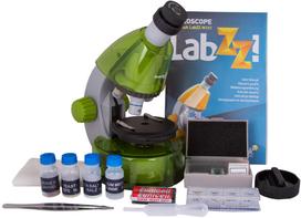 Mikroskopas vaikams, Levenhuk LabZZ M101 Lime, 40x-640x, su eksperimentų rinkiniu