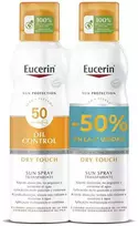 Eucerin Oil Control Dry Touch SPF 50 apsauga nuo saulės, 2 x 200 ml