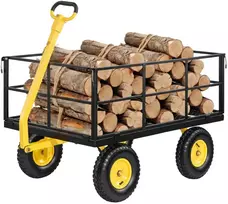 Plieninis sodo vežimėlis 2-in-1 dizainas tempiamas apkrova 635 kg