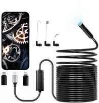 Endoskopo kamera con kabeliu Semirigido da 15 m Apžiūros kamera pramoninis boroskopas HD 1920P su apšvietimu - 8 LED Zoom 2X Impermeabile IP67 per Auto kabeliu Idraulic