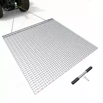 Tempiamas grandininis grėblys-tinklas cinkuoto plieno 122x122 cm laukams ir vejai