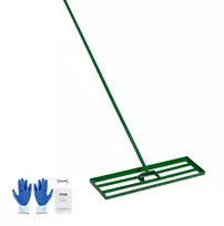 Vejos lyginimo grėblys plotas 91x25 cm plieninė rankena 198 cm aliuminio lydinio plokštė