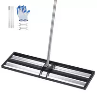 Vejos lyginimo grėblys su nerūdijančio plieno ritinėliu 1218x255 mm reguliuojama rankena
